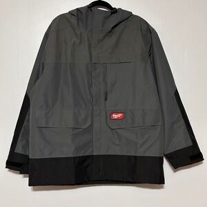 Milwaukee Men's Gray HYDROBREAK Layer Rain Shell Jacket Size X-Large